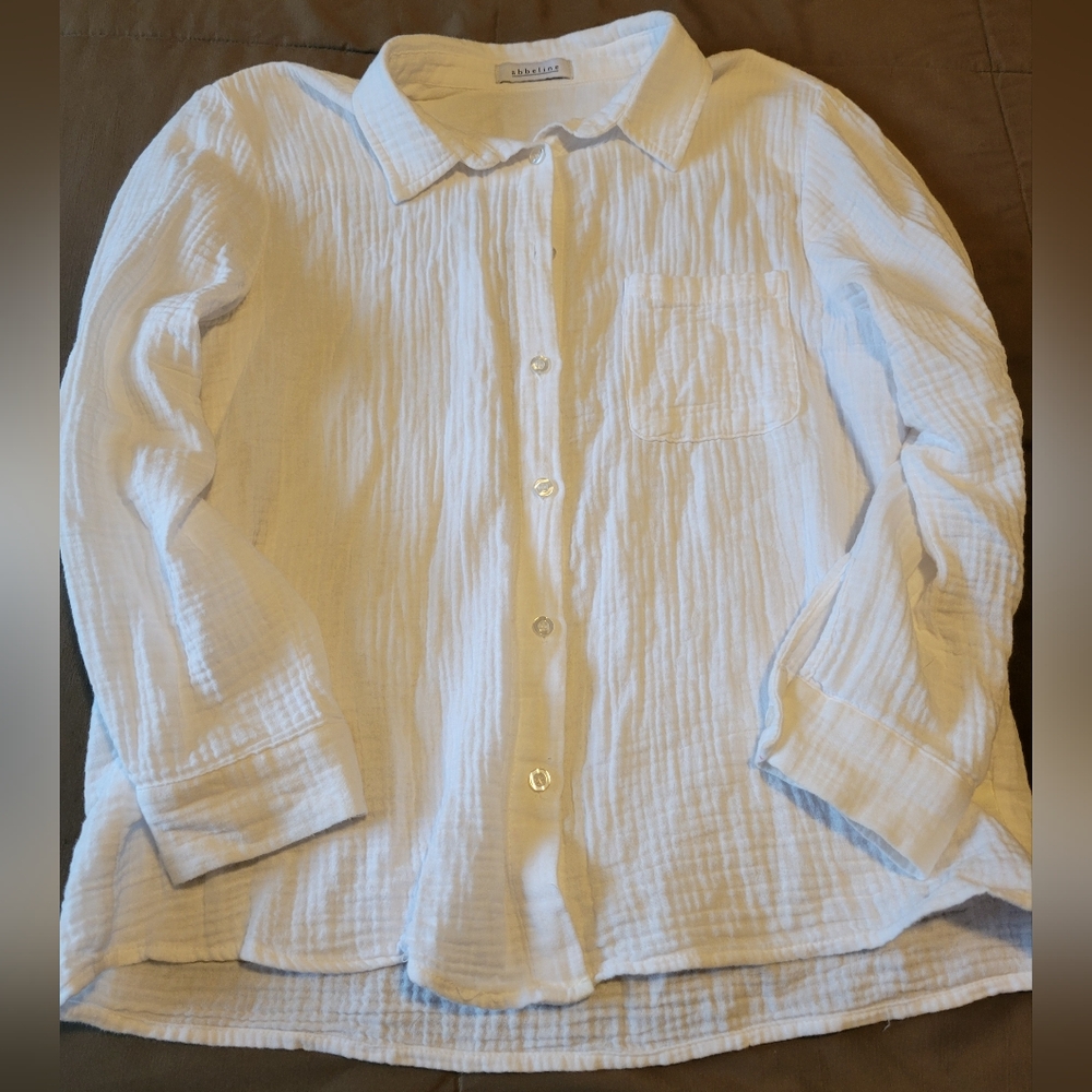 Abbeline White Women's Button Down Shirt